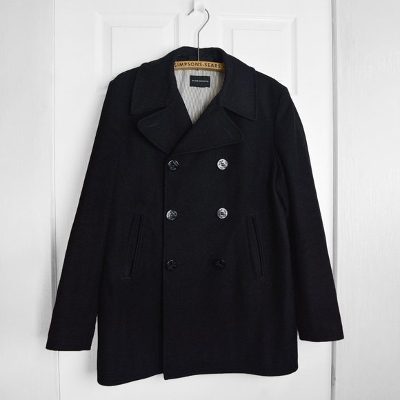 Club Monaco Jackets & Blazers - Club Monaco Black Wool Coat Double Breasted